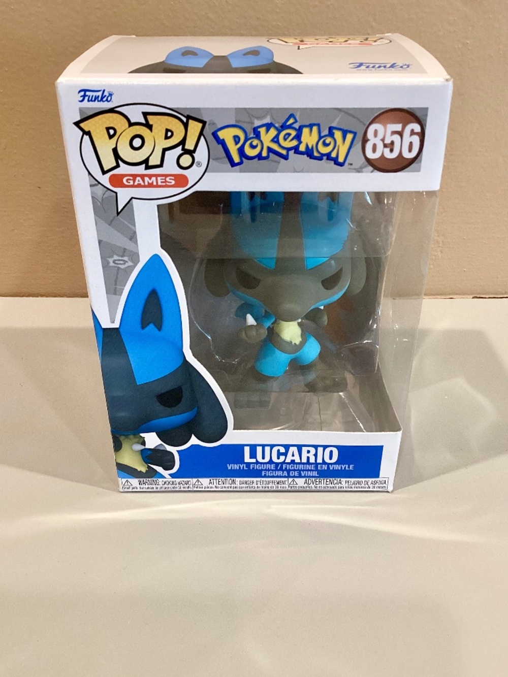 FUNKO POP Pokémon Lucario Vinyl Action Figure #856 In Box 2021 Collectible